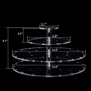 Clear Acrylic Cake Pop Display Stand – 3