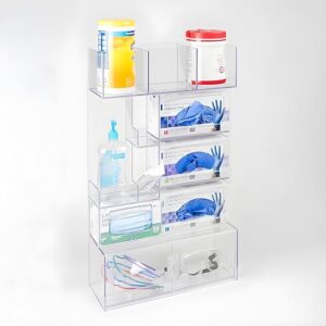 Wall Mount Acrylic Multi PPE Station – 8